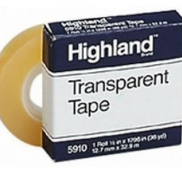 CINTA ADHESIVA TRANSPARENTE 3/4 X 36 YD HIGHLAND