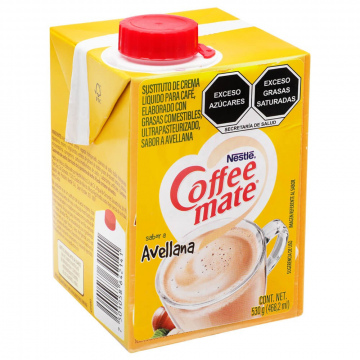 CREMA LIQUIDA COFFE MATE SABOR AVELLANA 530 ML