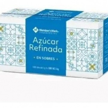 SOBRES DE AZUCAR DE 4G C/1000 MEMBER MARKS