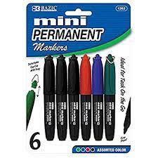 MARCADOR PERMANENTE PUNTA FINA MINI BAZIC PZA