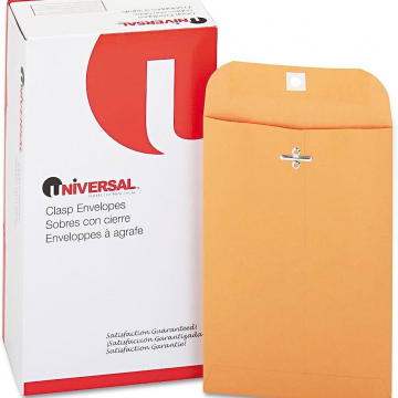 SOBRE MANILA MEDIA CARTA 6 X 9 C/BROCHE C/100 UNIVERSAL