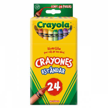 CRAYONES ESTANDAR DE CERA C/24 COLORES
