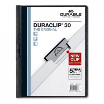 FOLDER DURACLIP DURABLE NEGRO P/30 HOJAS