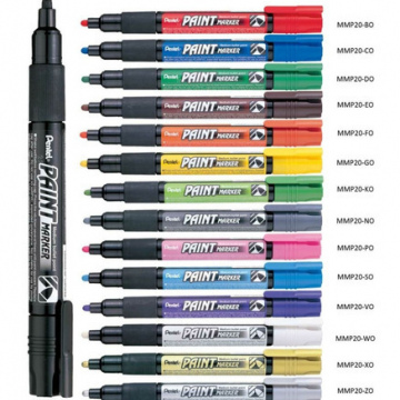 MARCADOR PERMANENTE PENTEL PAINT MARKER P/METAL VARIOS COLORES PZA
