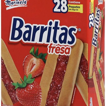 BARRITAS MARINELA CON RELLENO DE FRESA C/28