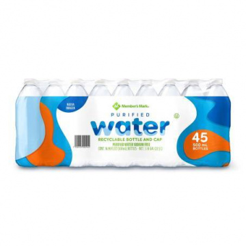 AGUA PURIFICADA 500 ML C/45 PZAS